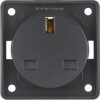 Integro Gniazdo pojedyncze z/u standard brytyjski z podwyższona ochroną styków antracyt mat mechanizm 962622505