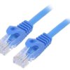 Patch cord U/UTP, Cat 6, RJ45 wtyk z obu stron, linka, CCA, 0,5m PP6U-0.5M/B