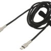 Kabel USB C wtyk z obu stron 2m czarny 100W CATJK-D01