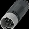 Plug, 5 pole, screw connection, Duo-Unlock lock, straight, 1308664