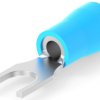 Insulated forked cable lug, 1.0-2.6 mm², AWG 16 to 14, M4, blue, 165012