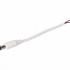 Wtyk DC 5.5x2.5 przewód biały 15cm 22awg