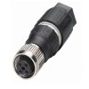 Złącze wielostykowe przemysłowe 4-pinowe M12 Montaż na kablu Gniazdo Phoenix Contact