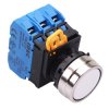 YW4B-M1E30W White 22mm Metal Bezel Momentary Push Button Switch 3NO IP65 IDEC
