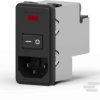 Filtr wejściowy złącza IEC 6A TE Connectivity Zatrzask