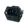 Gniazdo AC IEC C13 zasil.komp.do obudowy+2xBEZP. - 4707.2000