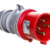 Wtyczka Przenośna 32A 4P 400V Czerwona Ip44 Turbo Shark 024-6Tt