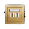 Deco Gniazdo Podwójne 2Xusb-Aa 3.0 Złoty 29Dgusb-6