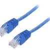 Patch cord U/UTP, Cat 5e, RJ45 wtyk z obu stron, linka, CCA, 1m PP12-1M/B