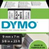 S0720680 / 41913 DYMO D1 tape, 9 mm, black/white