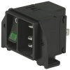 Combination element plug C14, 3 pole, screw mounting, PCB connection, black, DC21.0024.1111