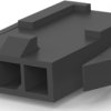 Plug housing, 3 pole, pitch 3 mm, straight, black, 1445048-3