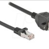 87002 Cat.6a extension cable, S/FTP, black, 2 m