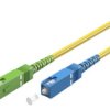 Kabel światłowodowy (FTTH), Singlemode (OS2) Yellow, Żółty (Simplex), 15 m - Długość kabla 15 m