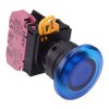 YW1L-M4E01Q3S Blue 12V illuminated 22mm Mushroom Momentary Push Button Switch NC IP65 IDEC
