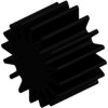 LED heatsink, (L x Ø) 20 x 30 mm, 4.9 to 1.4 K/W, black anodized, SK 620 20 SA