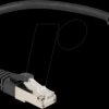 80487 RJ45 Network Cable Cat.6A S/FTP plug 45° right angled to plug st