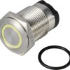 TRU COMPONENTS TC-13224152 Przycisk ONPOW6316F-10E/Q/Y/12V/S, 16 mm, 36 V DC/AC, 2 A, 1 szt.