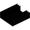 Extruded heatsink, (L x W x H) 75 x 65 x 24 mm, 3.75 to 2.3 K/W, black anodized, SK 18 75 SA