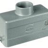 Grommet housing, size 10B, die-cast aluminum, M25, straight, longitudinal bow locking, IP65/IP66/IP67, 19300101441