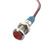 Kontrolka LED 8mm czerwona metalowa12V