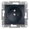 ASFORA Gniazdo pojedyncze z uziemieniem antracyt EPH2800171 SCHNEIDER ELECTRIC