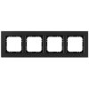 Ramka poczwórna R-4RGC/79/33 czarne szkło szronione Sonata Prestige Ospel
