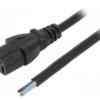 SN31-3/10/1BK Kabel: 3x1mm2, IEC C13 żeński, 1m, 10A, 250V