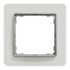 Ramka 1-krotna, szkło białe, efekt szkła, Sedna Elements SDD360801