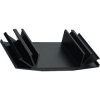 Extruded heatsink, (L x W x H) 37.5 x 70 x 15 mm, 5 to 3 K/W, black anodized, SK 07 37,5 SA