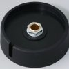 Rotary knob, 6 mm, plastic, black, Ø 50 mm, H 16 mm, A3050069