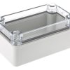 Obudowa Poliwęglan szerokość zew. 80 mm długość zew. 140 mm wys. zew. 65 mm Fibox IP67 Szary