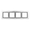 Deco Ramka Uniwersalna Poczwórna - Aluminium Szczotkowane (Ramka: Srebrna...