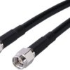 Coaxial cable, SMA plug (straight) to SMA plug (straight), 50 Ω, RG-58C/U, 10 m, C-00462-10M