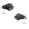 Delock HDMI A <> Mini HDMI C <> Micro HDMI D Splitter Adapter