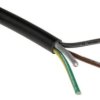 Sieciowy kabel zasilający 4 Core Polichlorek winylu PVC Sheath Czarny 8.3mm od , 500 V