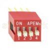 DIP switch, 4-way (DS04V) - Apem