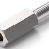 Hexagon spacer bolt, external/internal thread, M3/M3, 11 mm, brass, 971110354