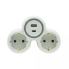 Rozgałęźnik dwukrotny 2x gniazdo wtyczkowe z/u schuko 1xUSB A 1xUSB C R-21WS/S/B W-72010