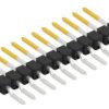 Pin header, 12 pole, pitch 2.54 mm, straight, black, 10050495