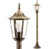 Lampa Ogrodowa Zewnętrzny E27 Niski Słupek Latarnia 1M Patyna Bellis Lumiled