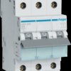 MBN306 Circuit breaker, 3-pole, 6 kA, B characteristic, 6 A, 3 modules