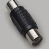 Adapter, RCA socket to RCA socket, black, 1102001