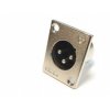 XLR 3pin gniazdo męskie metalowe do obudowy 25,5x31,5mm Vitalco