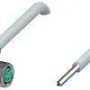 Sensor actuator cable, M8 cable socket, angled, A to open end, 4 pole, 2 m, PVC, gray, 3 A, 109032