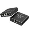 Qoltec Rozdzielacz Splitter Ethernet mini SWITCH 1x3 RJ45 1000Mb/s USB-C Aluminium