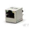 Złącze RJ45, 2337993 Złącze RJ45 Żeńskie Otwór przelotowy Cat5 TE Connectivity Mosiądz niklowany Pionowy 8-żyłowe 2