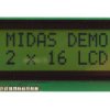Wyświetlacz monochromatyczny LCD, , Alfanumeryczny, Midas