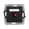 ICON Mechanizm gniazda głośnikowego pojedynczego czarny mat 12IGG-1