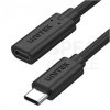 UNITEK Kabel przedłużacz USB 3.1 Gen2 typ-C (wtyk / gniazdo) Quick Charge 4.0 Power Delivery 100W czarny 0,5m